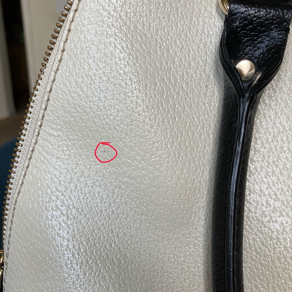 Kate Spade Two-Tone Black and Cream Berkeley Lane Rachelle large domed satchel - Picture 12 of 14